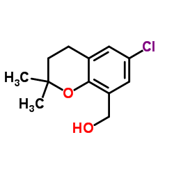 (6-Chloro-2,2-dimethyl-3,4-dihydro-2H-chromen-8-yl)methanol结构式