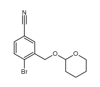 4-bromo-3-(((tetrahydro-2H-pyran-2-yl)oxy)methyl)benzonitrile Structure