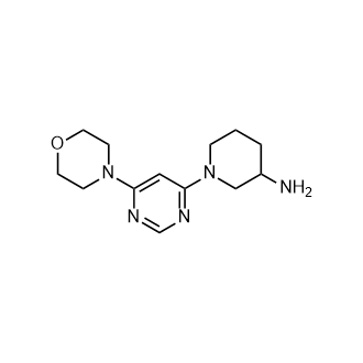 1-[6-(4-Morpholinyl)-4-pyrimidinyl]-3-piperidinamine Structure