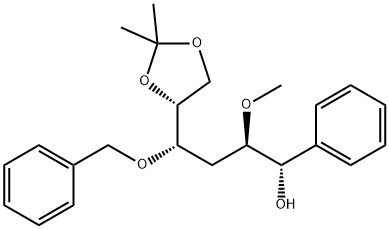 D-ribo-Hexitol, 3-deoxy-2-O-methyl-5,6-O-(1-methylethylidene)-1-C-phenyl-4-O-(phenylmethyl)-, (1S)- picture