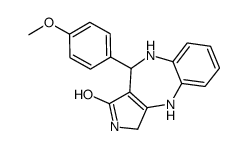 4-(4-methoxyphenyl)-2,4,5,10-tetrahydro-1H-pyrrolo[3,4-c][1,5]benzodiazepin-3-one结构式