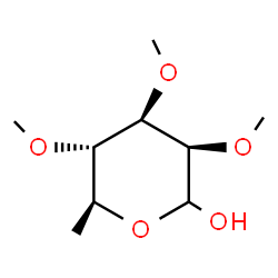 6-Deoxy-2-O,3-O,4-O-trimethyl-L-mannopyranose structure