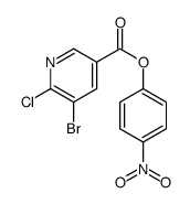 (4-nitrophenyl) 5-bromo-6-chloropyridine-3-carboxylate结构式