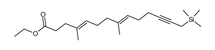 (4E,8E)-4,8-Dimethyl-14-trimethylsilanyl-tetradeca-4,8-dien-12-ynoic acid ethyl ester Structure