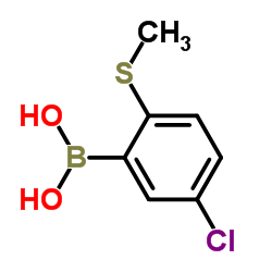 5-Chloro-2-(methythio)phenylboronic acid Structure