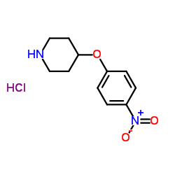 4-(4-Nitrophenoxy)piperidine hydrochloride (1:1) Structure