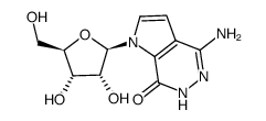 4-amino-1-ribofuranosylpyrrolo(2,3-d)pyridazin-7(6H)-one结构式