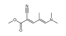 methyl 5-(N,N-dimethylamino)-2-cyano-4-methylpent-2,4-dienoate结构式