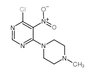 4-氯-6-(4-甲基-1-哌嗪)-5-硝基嘧啶结构式