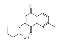 N-(2-methyl-5,8-dioxoquinolin-7-yl)butanamide结构式