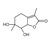 (6R,7S,7aR)-6,7-dihydroxy-3,6-dimethyl-4,5,7,7a-tetrahydro-1-benzofuran-2-one Structure