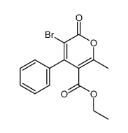5-bromo-2-methyl-6-oxo-4-phenyl-6H-pyran-3-carboxylic acid ethyl ester结构式