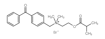 N-(4-[BENZOYL]BENZYL)-N,N-DIMETHYL-N-(2-[ISOBUTYROYL]ETHYL) AMMONIUM BROMIDE结构式