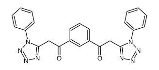 2-(1-phenyltetrazol-5-yl)-1-[3-[2-(1-phenyltetrazol-5-yl)acetyl]phenyl]ethanone结构式