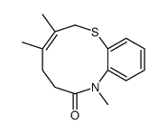 3,4,8-trimethyl-5,6-dihydro-2H-1,8-benzothiazecin-7-one Structure