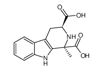 (1R,3S)-1-methyl-1,2,3,4-tetrahydro-β-carboline-1,3-dicarboxylic acid结构式