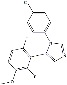 1-(4-chlorophenyl)-5-(2,6-difluoro-3-methoxyphenyl)-1H-imidazole结构式