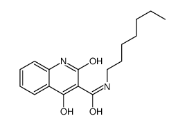 N-heptyl-4-hydroxy-2-oxo-1H-quinoline-3-carboxamide结构式