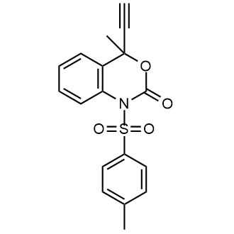 4-乙炔基-4-甲基-1-甲苯磺酰基-1,4-二氢2H-苯并[d][1,3]噁嗪-2-酮结构式