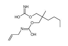 [2-(carbamoyloxymethyl)-2-methylhexyl] N-prop-2-enylcarbamate结构式