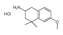 6-methoxy-4,4-dimethyl-2,3-dihydro-1H-naphthalen-2-amine,hydrochloride结构式