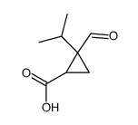 Cyclopropanecarboxylic acid, 2-formyl-2-(1-methylethyl)- (9CI) structure