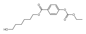 4-ethoxycarbonyloxy-benzoic acid-(6-hydroxy-hexyl ester)结构式
