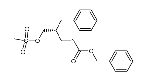 (R)-2-benzyl-3-(((benzyloxy)carbonyl)amino)propyl methanesulfonate结构式