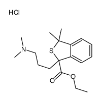 3-(1-ethoxycarbonyl-3,3-dimethyl-2-benzothiophen-1-yl)propyl-dimethylazanium,chloride Structure