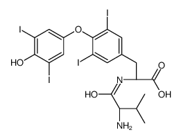 (2S)-2-[[(2S)-2-amino-3-methylbutanoyl]amino]-3-[4-(4-hydroxy-3,5-diiodophenoxy)-3,5-diiodophenyl]propanoic acid Structure