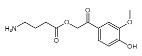 2-(4-hydroxy-3-methoxyphenyl)-2-oxoethyl 4-aminobutanoate结构式