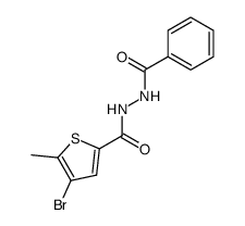 1-(4-bromo-5-methyl-2-thienoyl)-2-benzoylhydrazine结构式