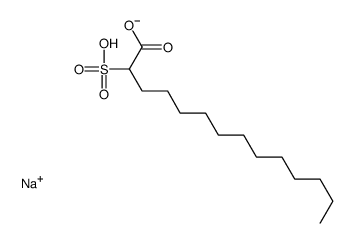 sodium hydrogen 2-sulphonatotetradecanoate结构式