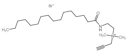 2-Propyn-1-aminium,N,N-dimethyl-N-[2-[(1-oxohexadecyl)amino]ethyl]-,bromide (1:1) structure