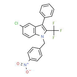 5-Chloro-1-(4-nitrobenzyl)-3-phenyl-2-(trifluoromethyl)-1H-indole结构式