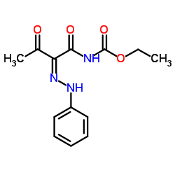 ETHYL N-[3-OXO-2-(2-PHENYLHYDRAZONO)BUTANOYL]CARBAMATE Structure