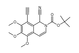 N-tert-butoxycarbonyl-1-cyano-8-ethynyl-5,6,7-trimethoxy-1,2-dihydroisoquinoline Structure