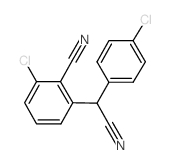 2-CHLORO-6-[(4-CHLOROPHENYL)(CYANO)METHYL]BENZENECARBONITRILE Structure