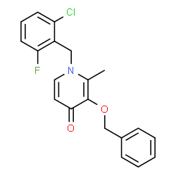 3-(Benzyloxy)-1-(2-chloro-6-fluorobenzyl)-2-methyl-4(1H)-pyridinone structure