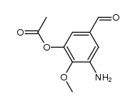 3-amino-5-formyl-2-methoxyphenyl acetate结构式