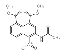 dimethyl 3-acetamido-4-nitro-naphthalene-1,8-dicarboxylate结构式