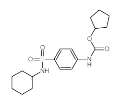 cyclopentyl N-[4-(cyclohexylsulfamoyl)phenyl]carbamate结构式