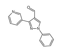 1-PHENYL-3-PYRIDIN-3-YL-1H-PYRAZOLE-4-CARBALDEHYDE Structure