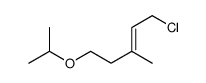 1-chloro-3-methyl-5-propan-2-yloxypent-2-ene结构式
