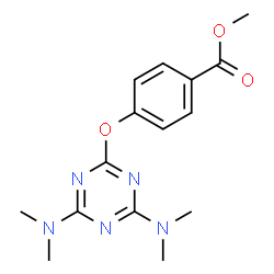 Methyl 4-{[4,6-bis(dimethylamino)-1,3,5-triazin-2-yl]oxy}benzoate结构式