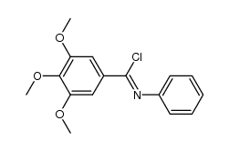 3,4,5-trimethoxy-N-phenyl-benzimidoyl chloride结构式
