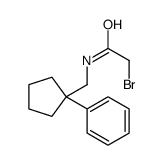 2-bromo-N-[(1-phenylcyclopentyl)methyl]acetamide结构式