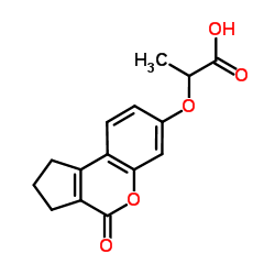 2-[(4-Oxo-1,2,3,4-tetrahydrocyclopenta[c]chromen-7-yl)oxy]propanoic acid结构式