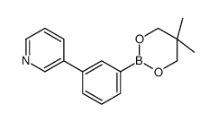 3-(3-吡啶基)苯硼酸新戊二醇酯结构式