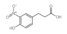 3-(4-羟基-3-硝基苯基)丙酸结构式